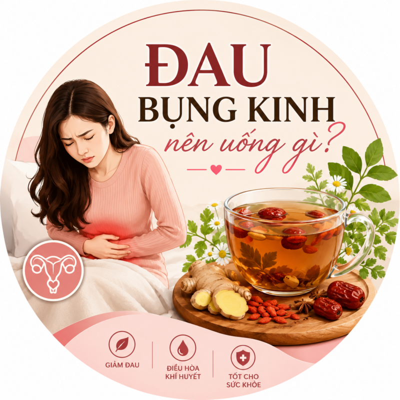 Đau bụng kinh nên uống gì