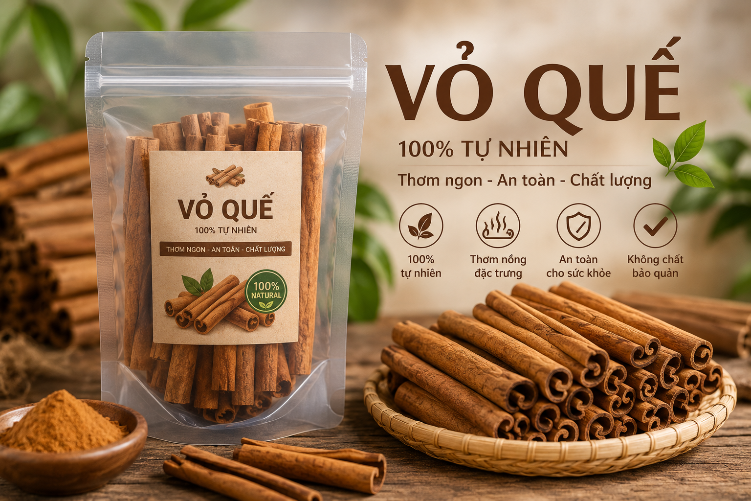 Vỏ quế an toàn tự nhiên