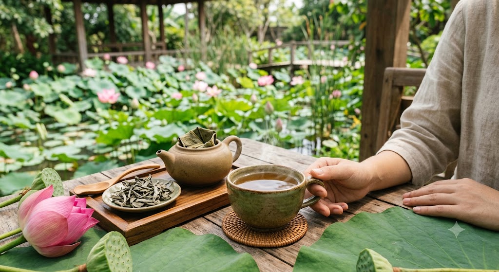 Trà lá sen công dụng
