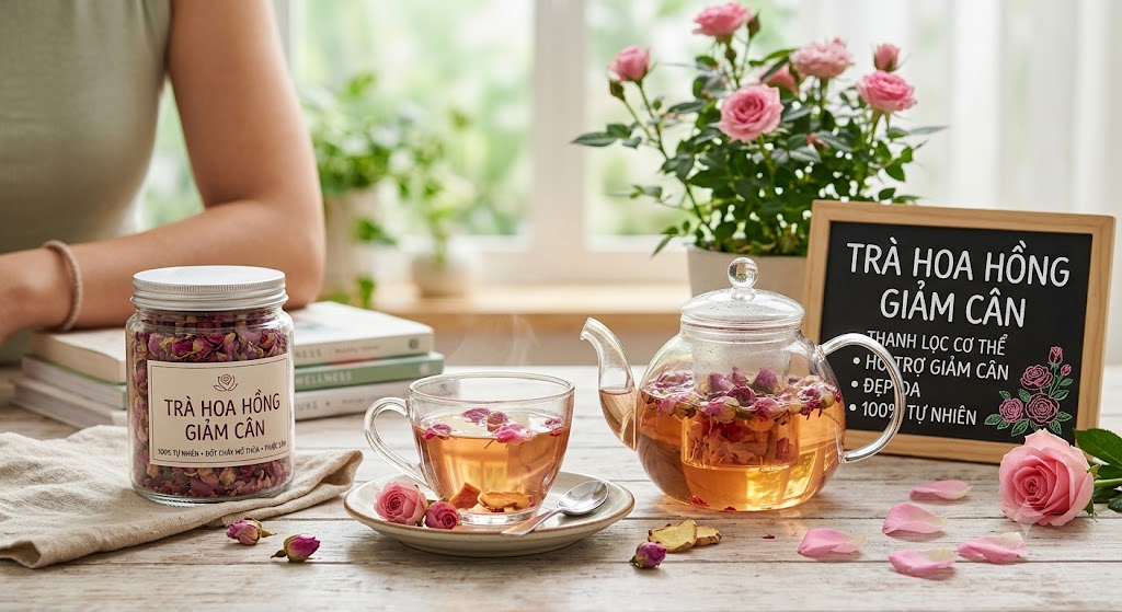 Trà hoa hồng giảm cân 