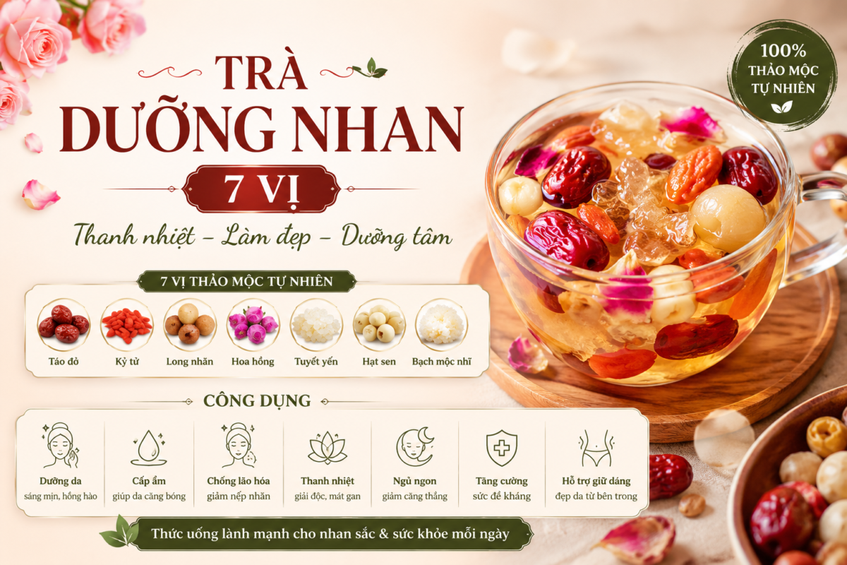 Trà dưỡng nhan 7 vị có tác dụng gì