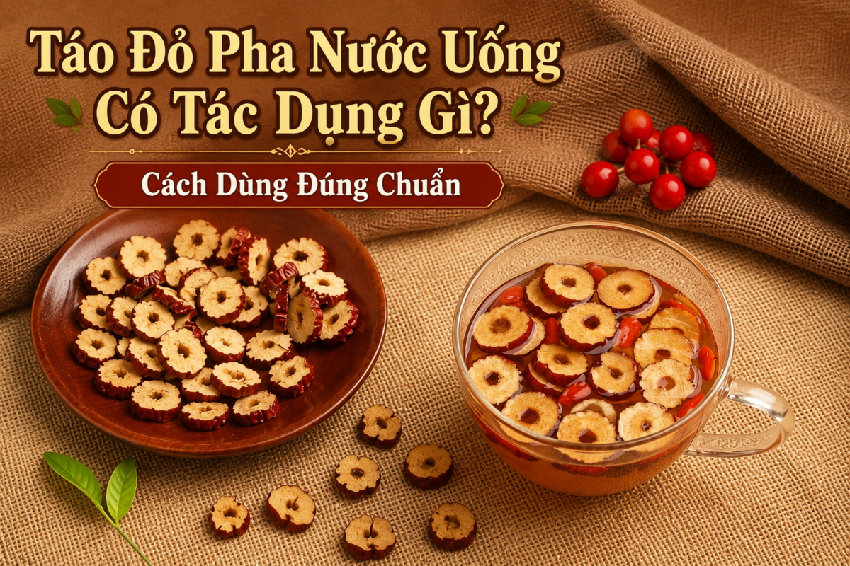 táo đỏ pha nước uống có tác dụng gì