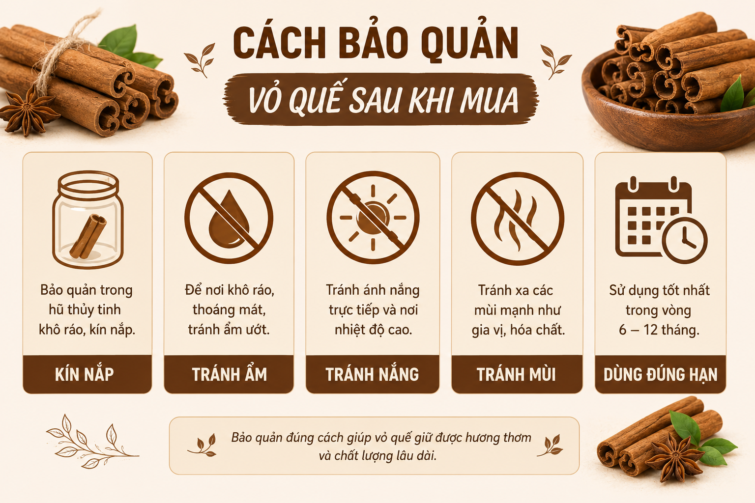 Cách bảo quản sau khi mua