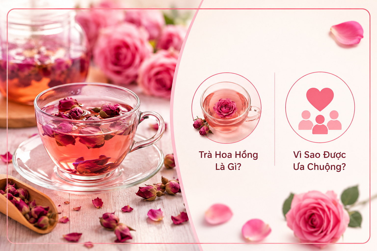 Trà hoa hồng kết hợp với gì