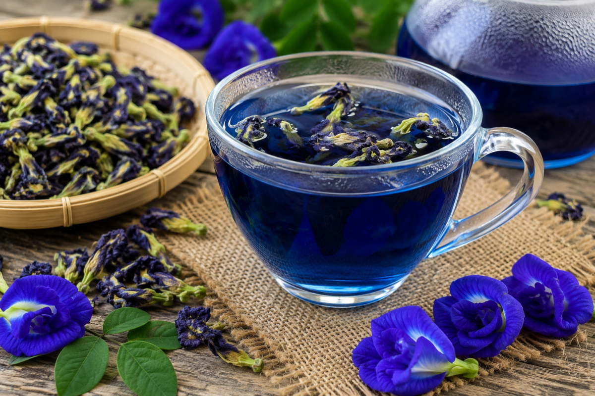 pha trà hoa đạ+ậu biêc