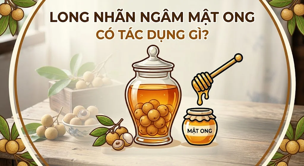 Long nhãn ngâm mật ong có tác dụng gì